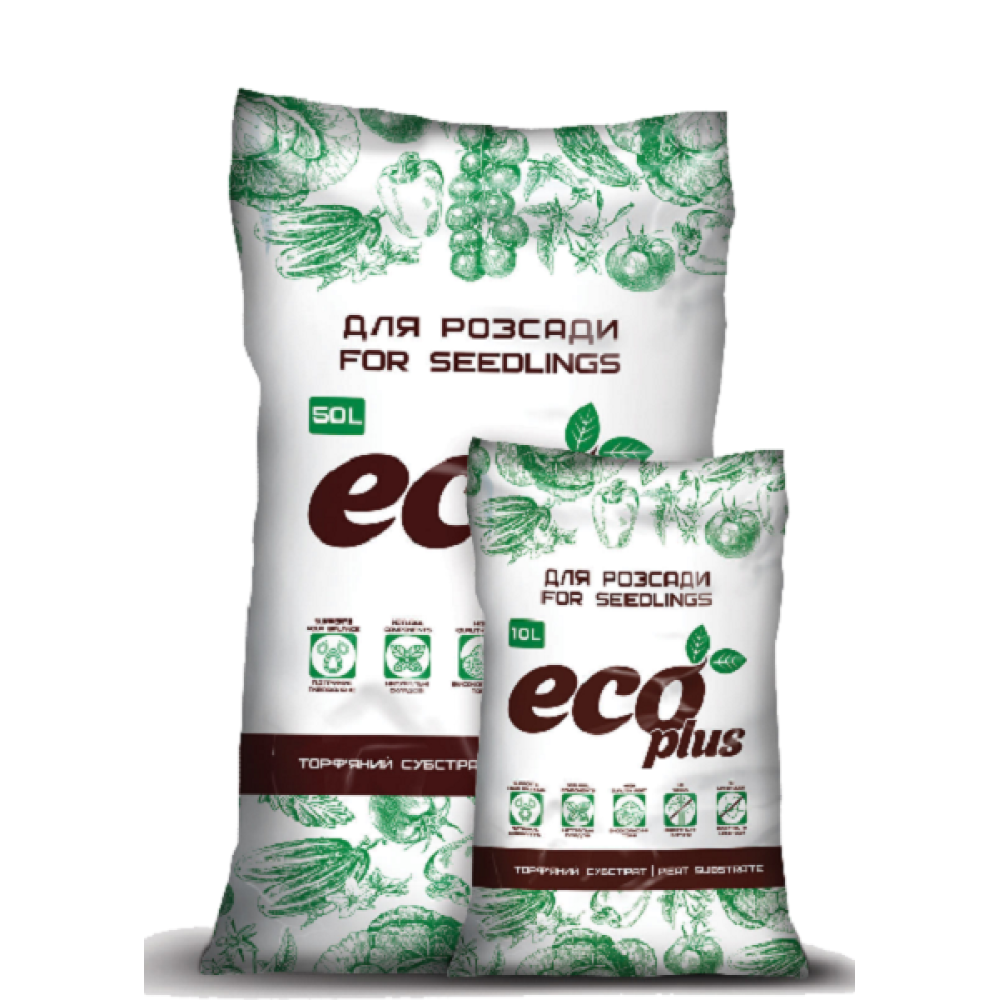 Торфяний субстрат “ДЛЯ РАСАДИ“ Eco Plus 10л