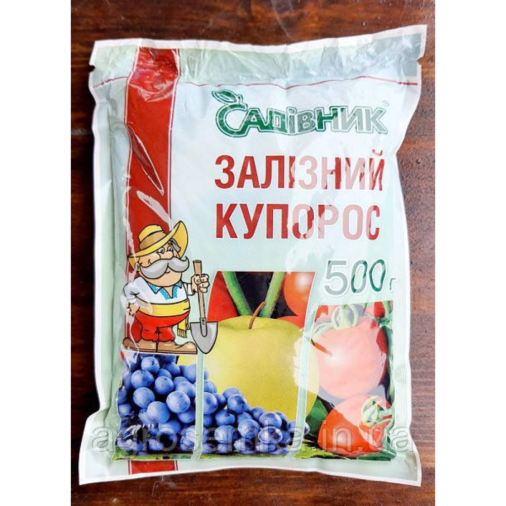 Залізний купорос Садівник, 500 г антисептик, фунгіцид від мохів, грибів, лишайників і гнилі