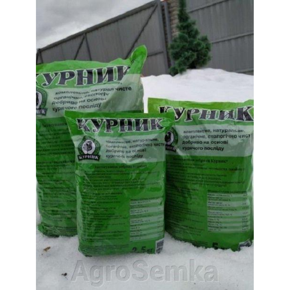 Гранульоване добриво на основі курячого посліду “Курник“, 2 кг