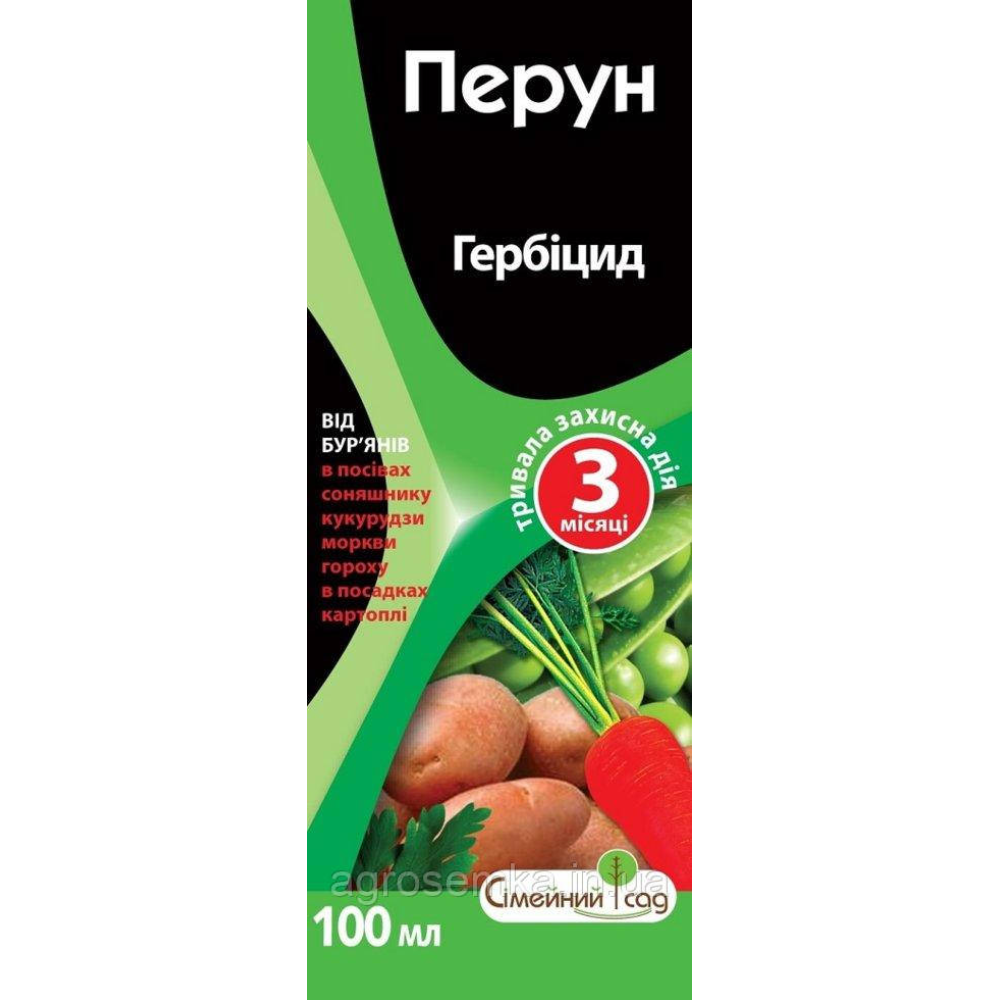 Перун 100мл селективний ґрунтовий гербіцид  від дводольних та злакових бур“янів