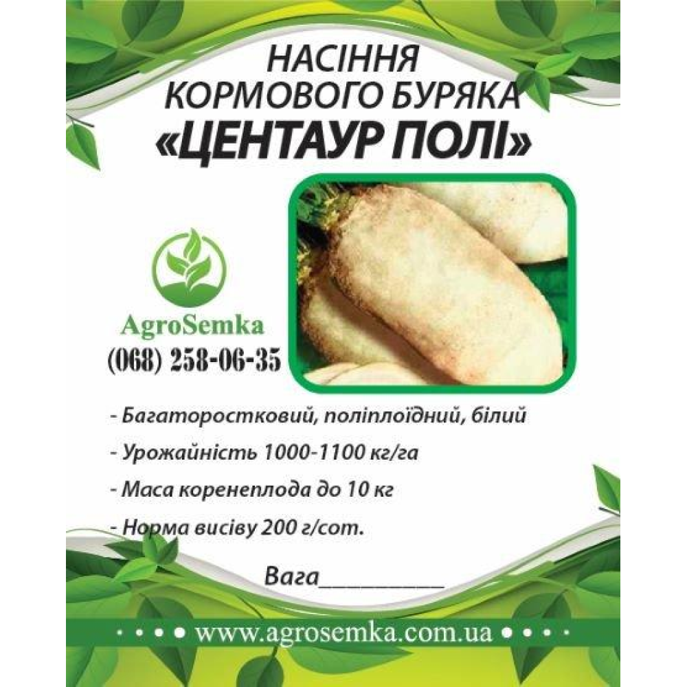 Насіння буряка кормового “Центаур Полі“ (Польща) /1кг