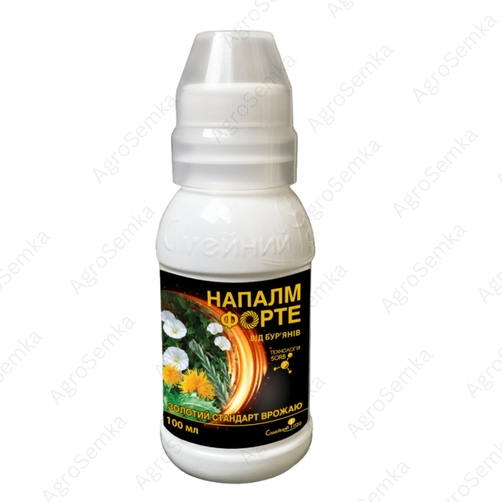 Гербіцид суцільної дії (знищення всіх бур“янів) Напалм Форте 100мл., Сімейний Сад