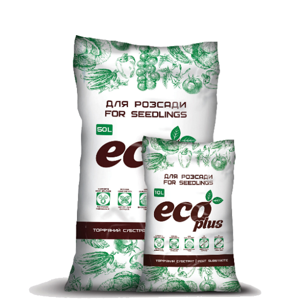 Торфяний субстрат “ДЛЯ РАСАДИ“ Eco Plus 10л