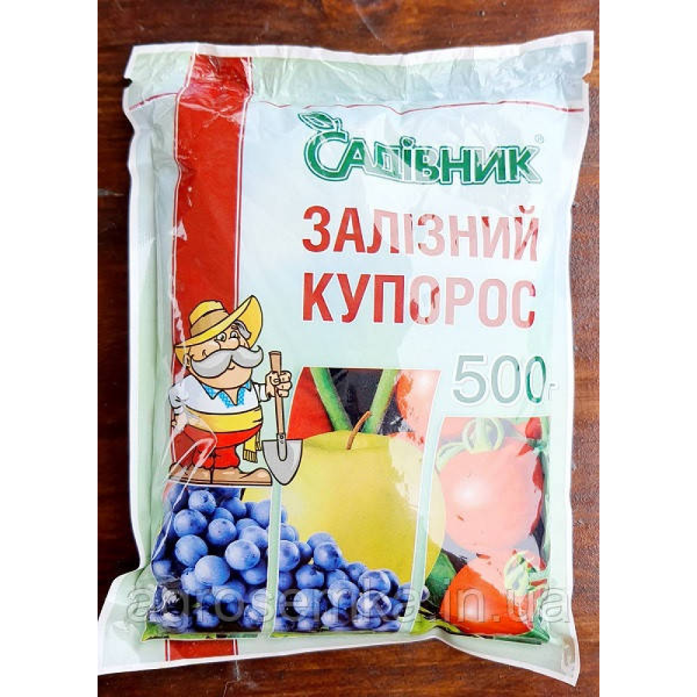 Залізний купорос Садівник, 500 г антисептик, фунгіцид від мохів, грибів, лишайників і гнилі