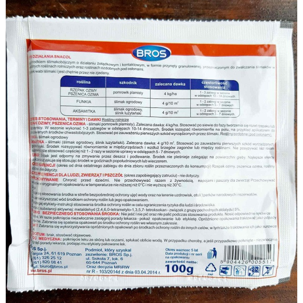Брос (Снаколь) від слизової оболонки (Польща) 100г