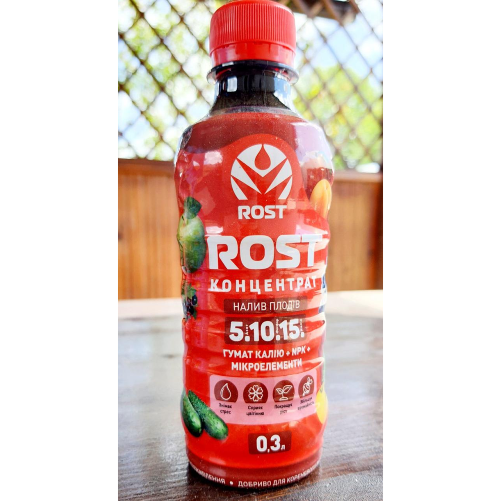 Органо-Мінеральне Удобрення Rost (Рост) Концентрат 5.10.15, 0.3л