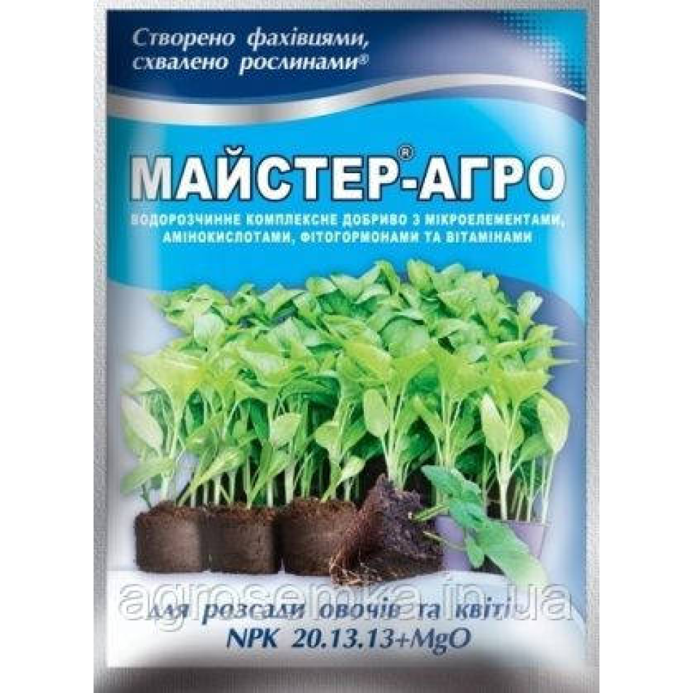 Комплексне мінеральне добриво для розсади Майстер-Агро, 25г